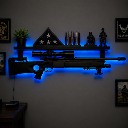 Tactical LED Rifle Shelf