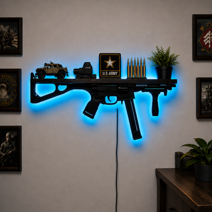 Tactical LED Rifle Shelf